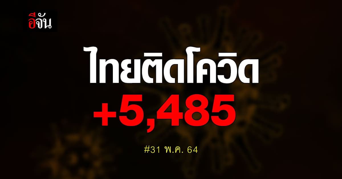 ไทยติดโควิด เพิ่ม 5,485 ตาย 19 ราย