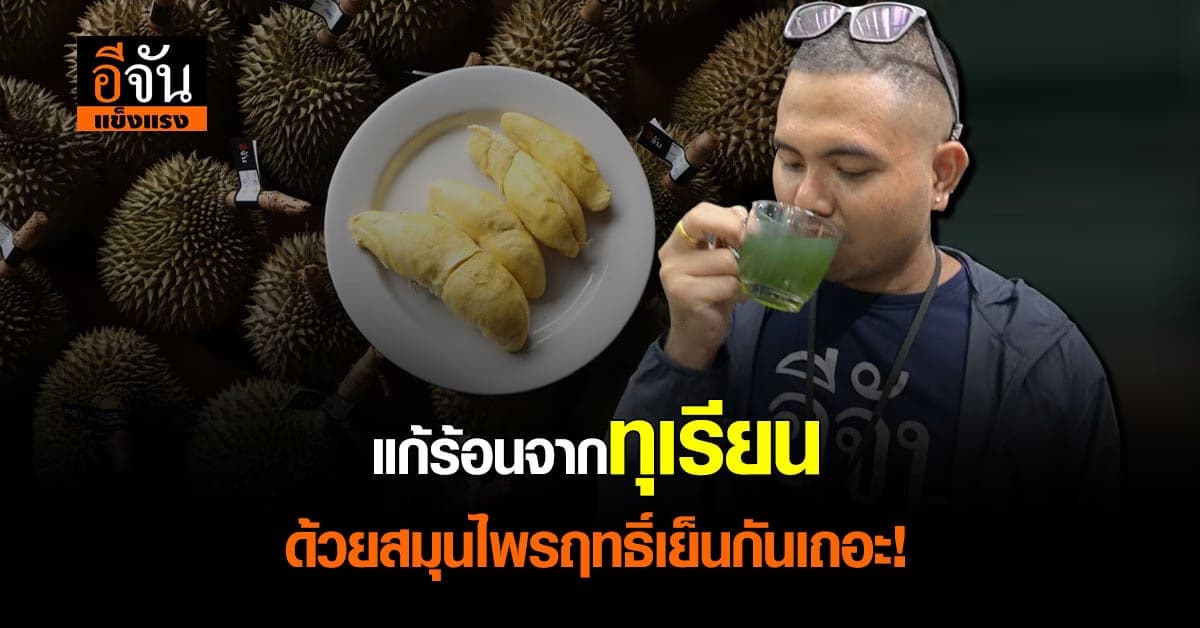 ทุเรียนก็อยากกิน แต่กินทีไรก็ไข้ทุกที จันมีทางแก้ สู้ฤทธิ์ร้อนทุเรียน ด้วยสมุนไพรฤทธิ์เย็น
