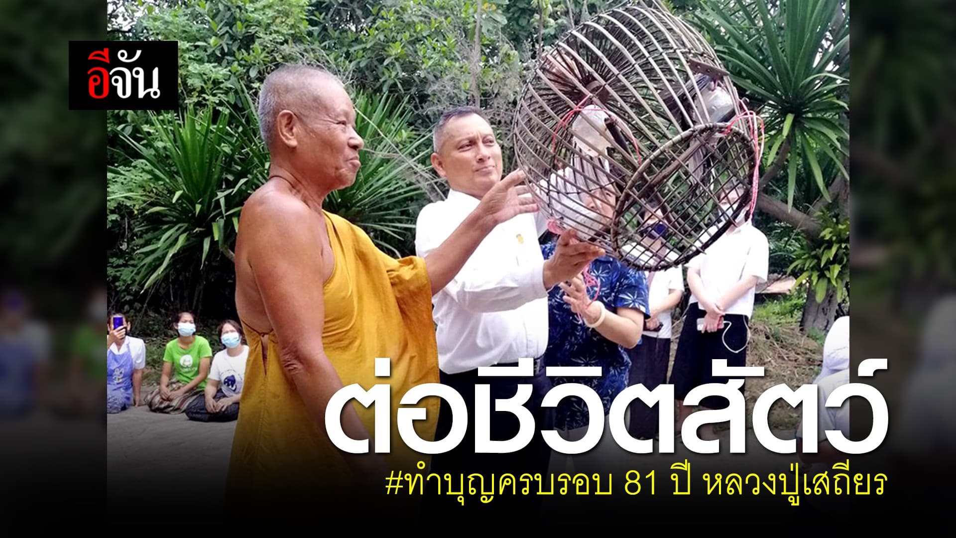 (Video) ต่อชีวิตสัตว์ #ทำบุญครบรอบ 81 ปี หลวงปู่เสถียร