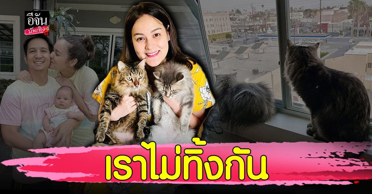 นาตาลี  บิน ถึงอเมริกาแล้ว พร้อม ขอบคุณสามี ที่ อนุญาตให้พา น้องแมว มาด้วย