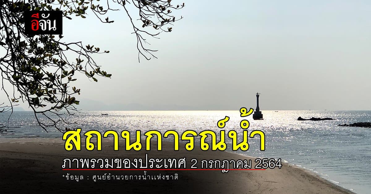 สถานการณ์น้ำ ภาพรวมของประเทศ วันที่ 2 กรกฎาคม 2564