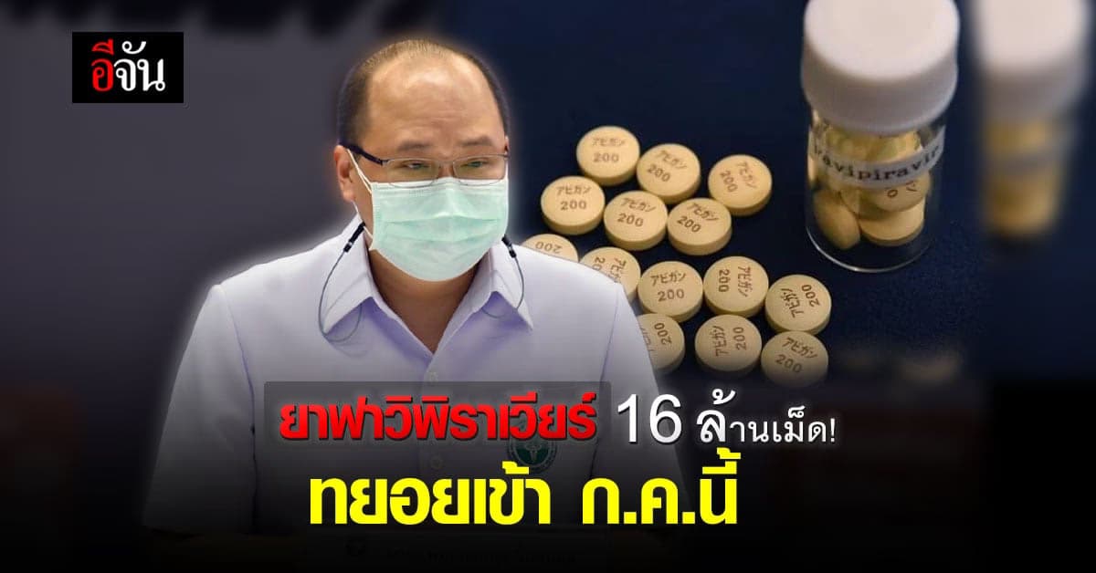 สธ. ยืนยัน! ยาฟาวิพิราเวียร์และเวชภัณฑ์มีเพียงพอรองรับสถานการณ์โควิด