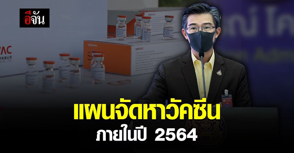 ศบค. เผยแผนจัดหาวัคซีน ภายในปี 2564