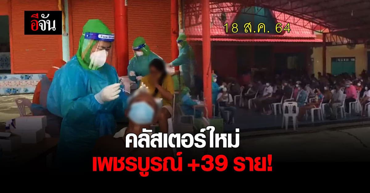 คลัสเตอร์ใหม่! ชุมชนซอยสามัคคีชัย 9 เพชรบูรณ์  พบผู้ติดเชื้อ 39 ราย