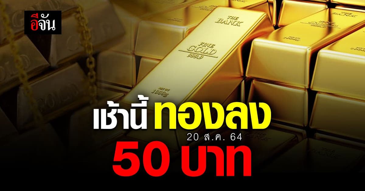 ราคาทองวันนี้ เปิดตลาด ปรับลง 50 บาท รูปพรรณ ขายออก 28,650 บาท