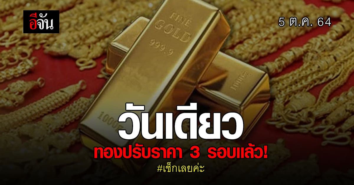 ราคาทองผันผวนไม่หยุด ปรับขึ้นลง วันเดียว 3 รอบ