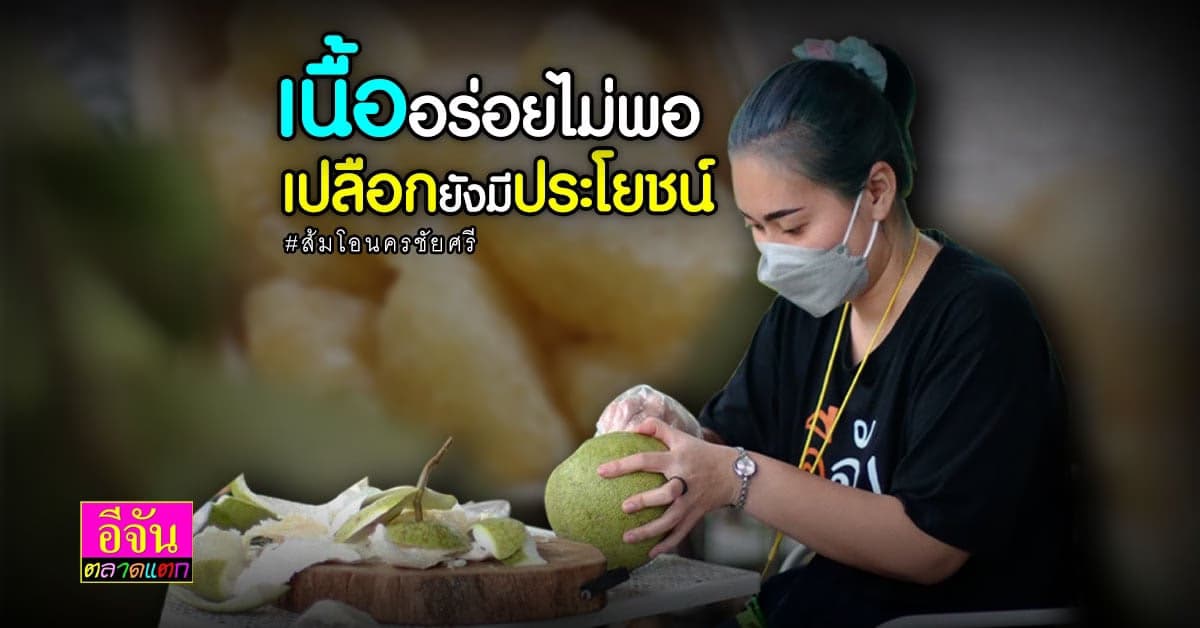 เปลือกส้มโอ ปอกแล้วอย่าทิ้ง สรรพคุณ 108 กินได้ทาดี