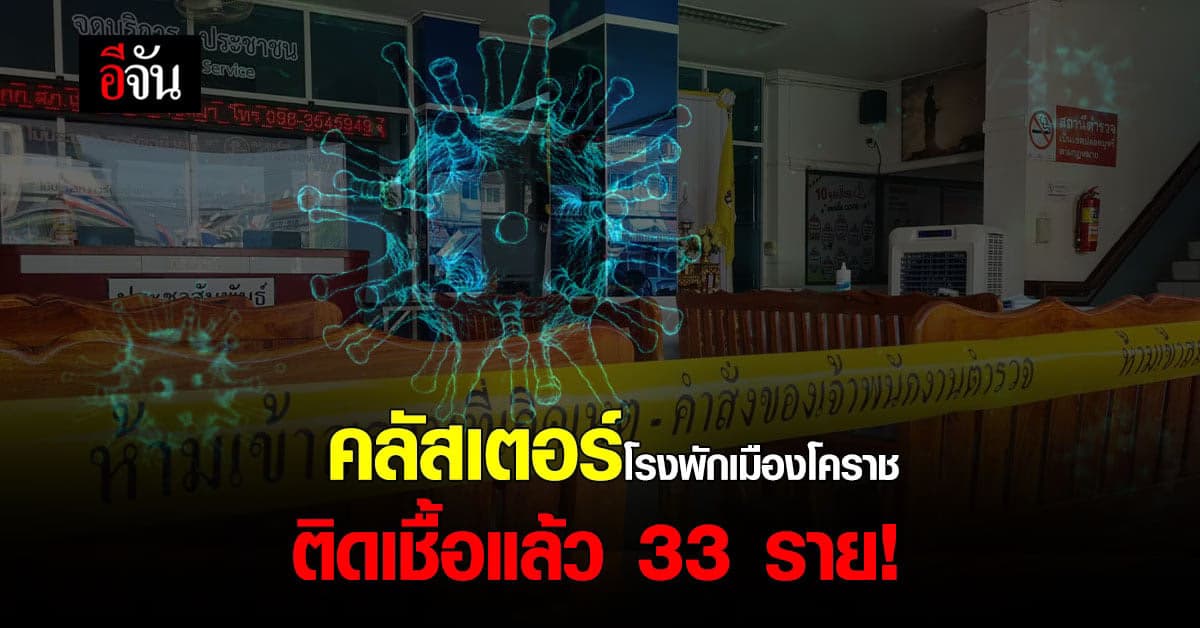 ยังเจอเพิ่มอีก! ผู้ติดเชื้อโควิดจากคลัสเตอร์โรงพักเมืองโคราช