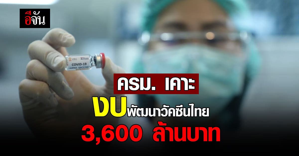 ครม. อนุมัติงบ หนุนพัฒนา รวม 3,600 ล้านบาท วัคซีนไทย 2 โครงการ