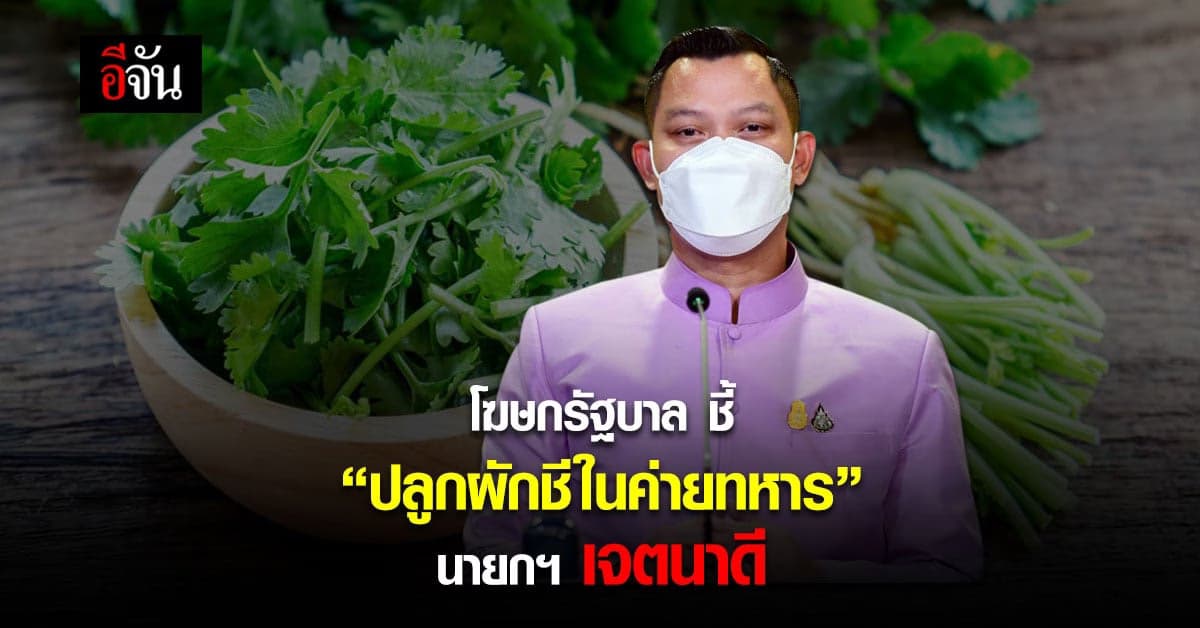 โฆษกรัฐบาล ขออย่าบิดเบือน เจตนาดีของ นายกฯ ปม ปลูกผักชีในค่ายทหาร