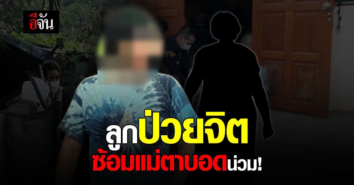 หดหู่! ลูกป่วยจิต ซ้อมแม่ตาบอด แม่ไม่เอาความ