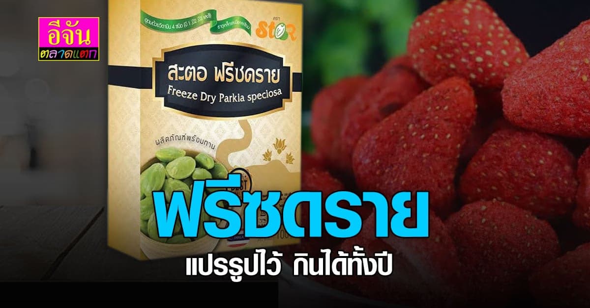 มิติใหม่ของการแปรรูป  ฟรีซดราย อบรีดน้ำสินค้าออก เก็บได้เป็นปี