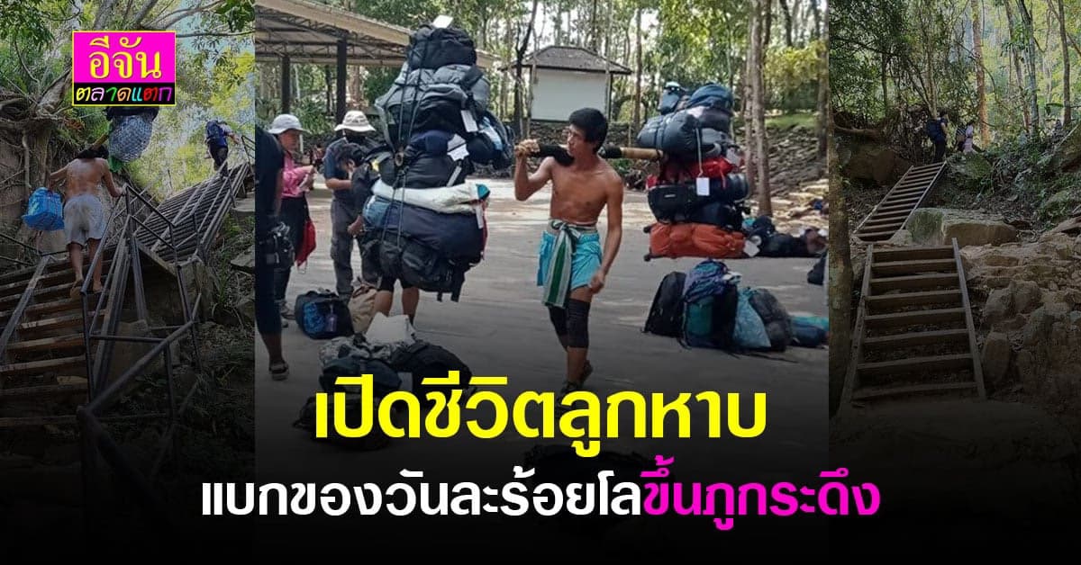 ไม่ง่าย เเต่ไม่เกินใจคน เปิดชีวิตลูกหาบ แบกของวันละร้อยโลขึ้นภูกระดึง