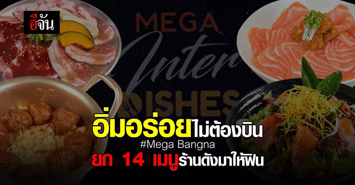 อิ่มอร่อย ไม่ต้องบินกับ 14 เมนู สุดฟิน ใน แคมเปญ Mega Inter Dishes