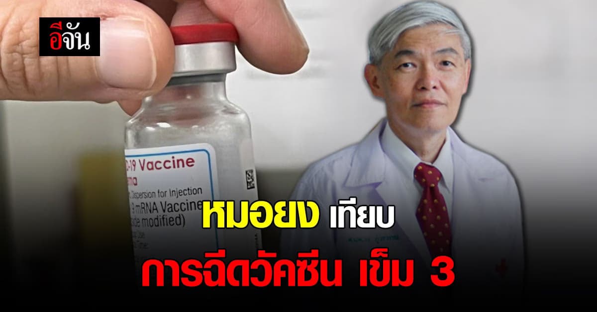 หมอยง เผยผลศึกษา วัคซีนโควิด เข็ม 3 พบ ระดับภูมิต้านทาน ยังสูง ทุกสูตร