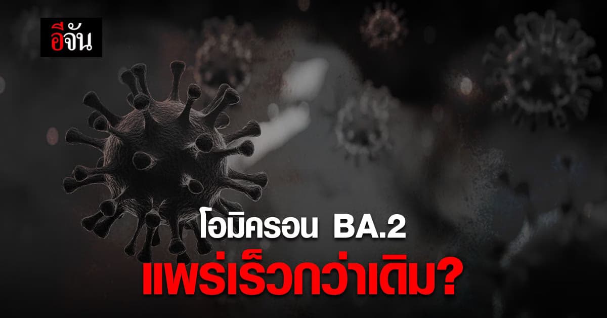 ดร.อนันต์ ชี้! จับตา โอมิครอน สายพันธุ์ BA.2 แพร่เร็วกว่า BA.1