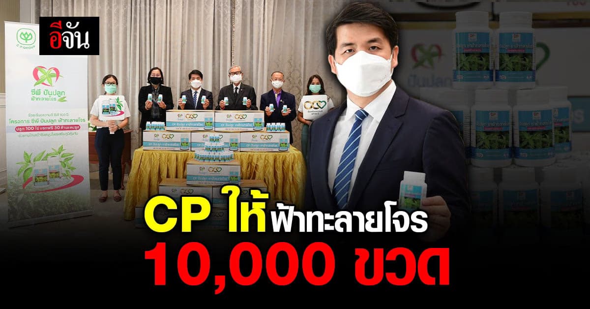 CP มอบฟ้าทะลายโจร ให้สภากาชาด 10,000 ขวด