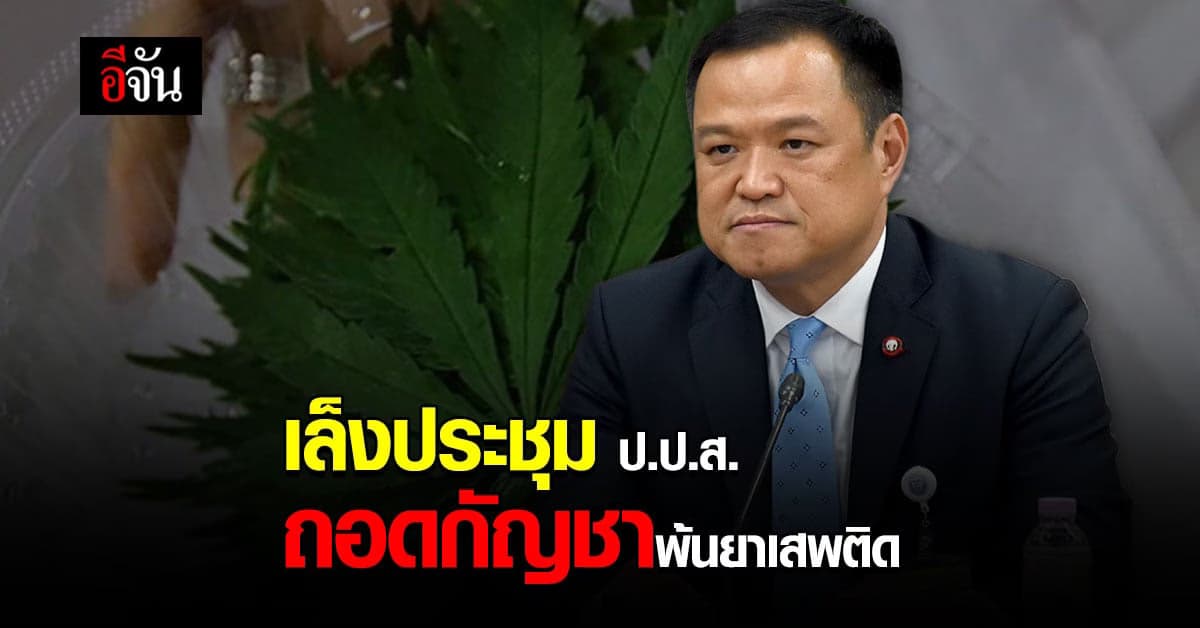 อนุทิน ขอแนวทาง นายกฯ ก่อนประชุม ป.ป.ส. ถอด กัญชา พ้น ยาเสพติด
