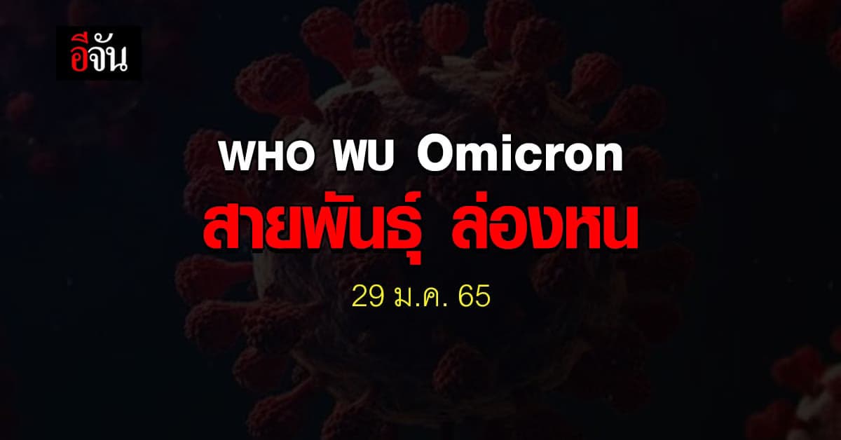 WHO เตือน โควิด Omicron BA.2 เป็นสายพันธุ์ ล่องหน