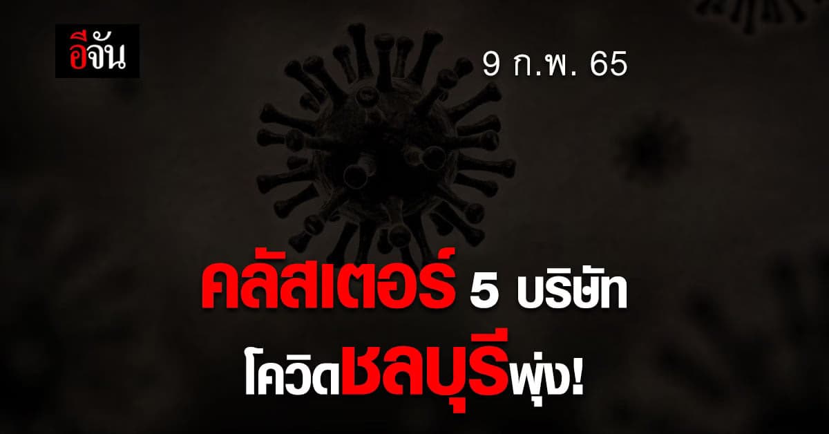 ชลบุรี พบคลัสเตอร์ 5 บริษัท ยอดผู้ติดเชื้อโควิดรายใหม่พุ่ง