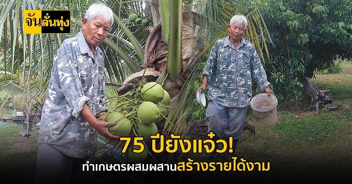 คุณตาวัย 75 ปี ทำ เกษตรผสมผสาน สร้างรายได้งาม