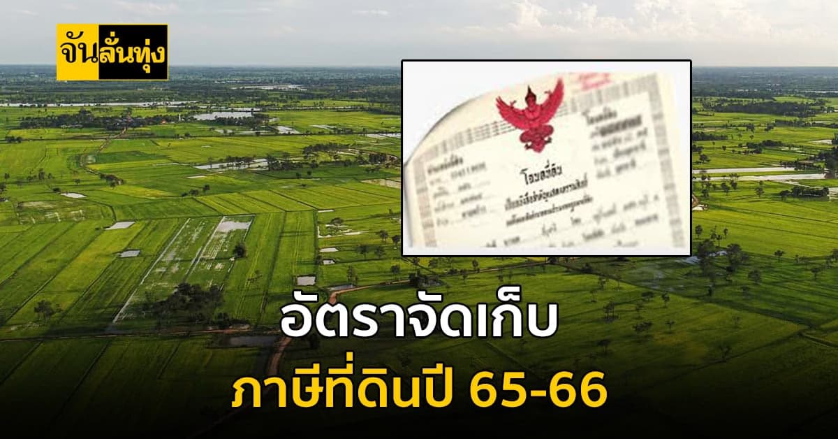 อัตราภาษีที่ดินและสิ่งปลูกสร้างและการจัดเก็บภาษี ปี 65-66
