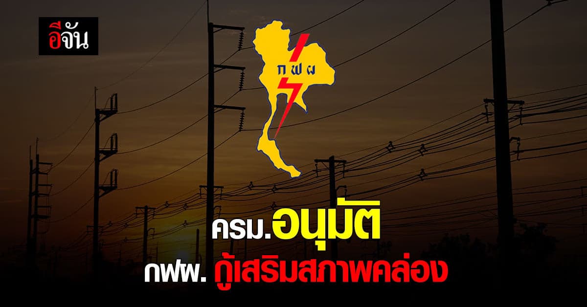 ครม.อนุมัติ กฟผ.กู้เงิน 2.5 หมื่นล้าน เสริมสภาพคล่องทางการผลิต