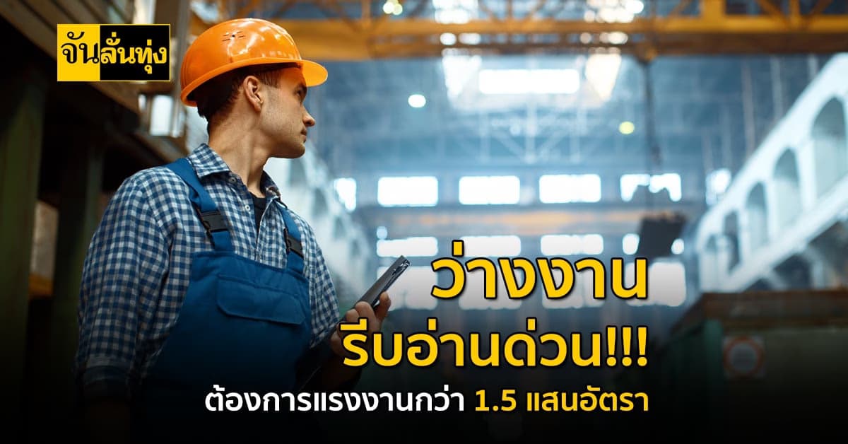 เว็บไซต์ “ไทยมีงานทำ” มีตำแหน่งงานรองรับกว่า 1.5 แสนอัตรา