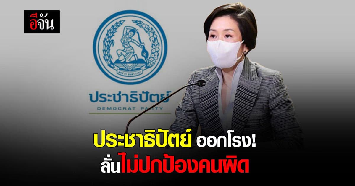 ประชาธิปัตย์ ออกโรง! ไม่ปกป้องคนผิด ขอตำรวจเร่งดำเนินคดี