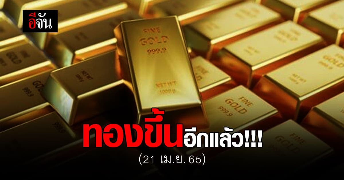 เปิดตลาดทอง ราคาปรับขึ้น ทองรูปพรรณขายออก 31,800 บาท