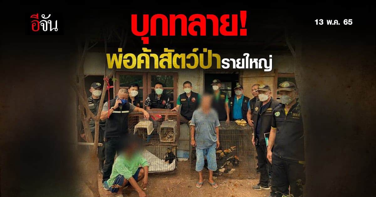 รวบพ่อค้าสัตว์ป่าคุ้มครองรายใหญ่ พร้อมของกลาง