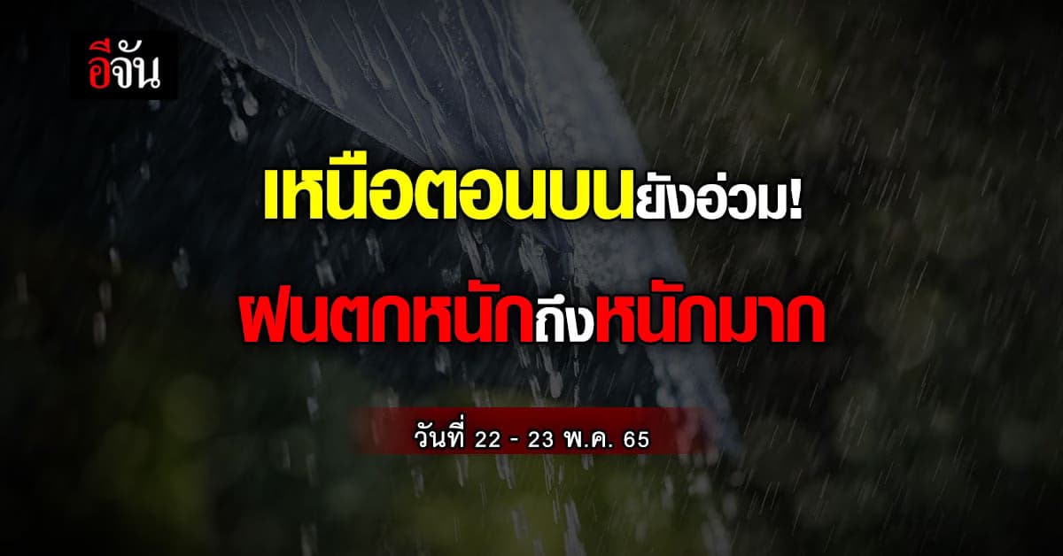 กรมอุตุนิยมวิทยา ประกาศฉบับที่ 9 ฝนตกหนักถึงหนักมาก!