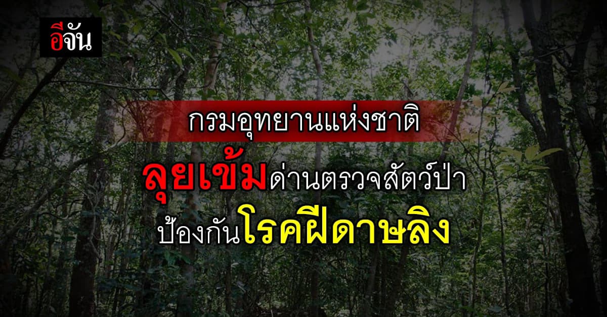 กคส.ลุยเข้ม ด่านตรวจสัตว์ป่า ป้องกันการแพร่ระบาดของ โรคฝีดาษลิง