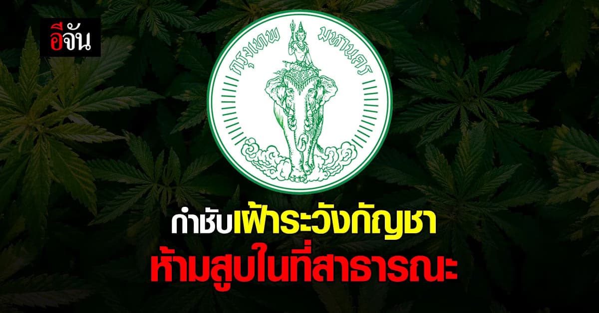 รองผู้ว่าฯ กทม. กำชับ เฝ้าระวังอันตราย จาก กัญชา ห้ามสูบ ในที่สาธารณะ