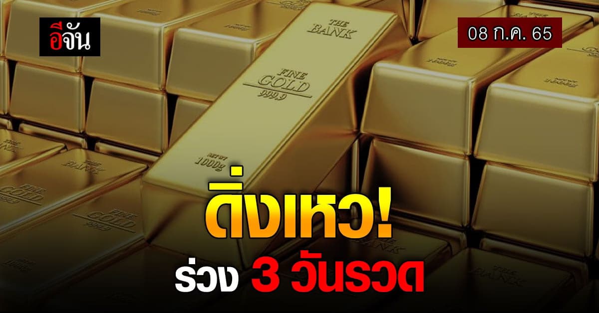 ราคาทองคำวันนี้ 8 ก.ค. 65 ปรับลง 150 รวมแล้ว 3 วัน ทองลงไป 750 บาท