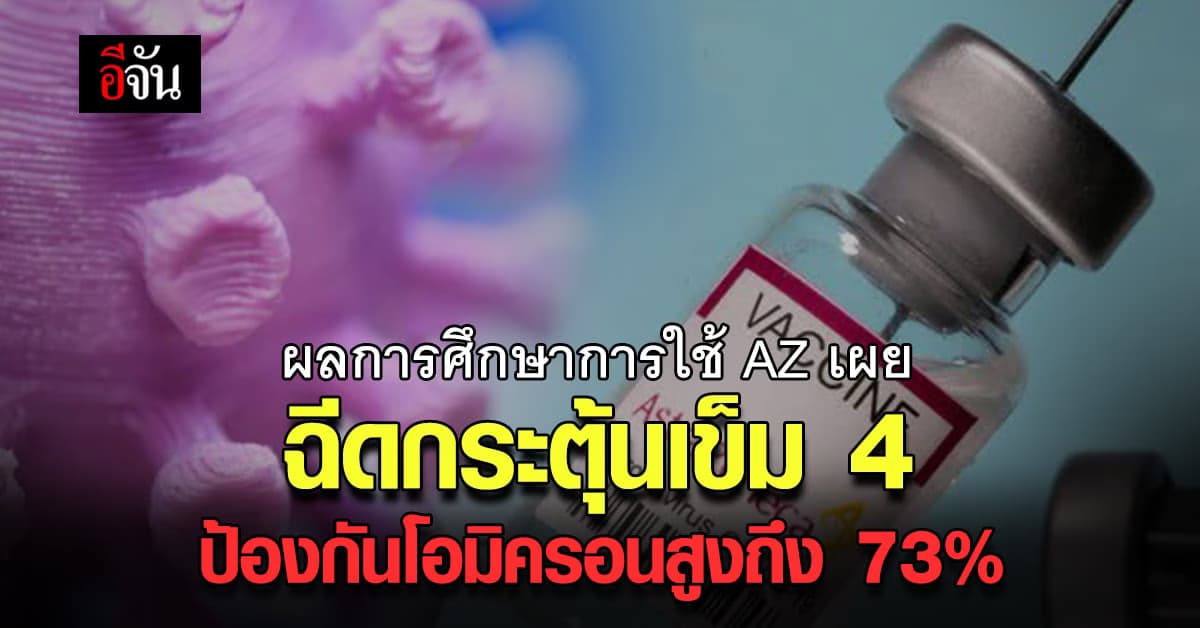 ใช้ แอสตร้าเซนเนก้า กระตุ้นเข็ม 4 ป้องกัน โอมิครอน สูงถึง 73%