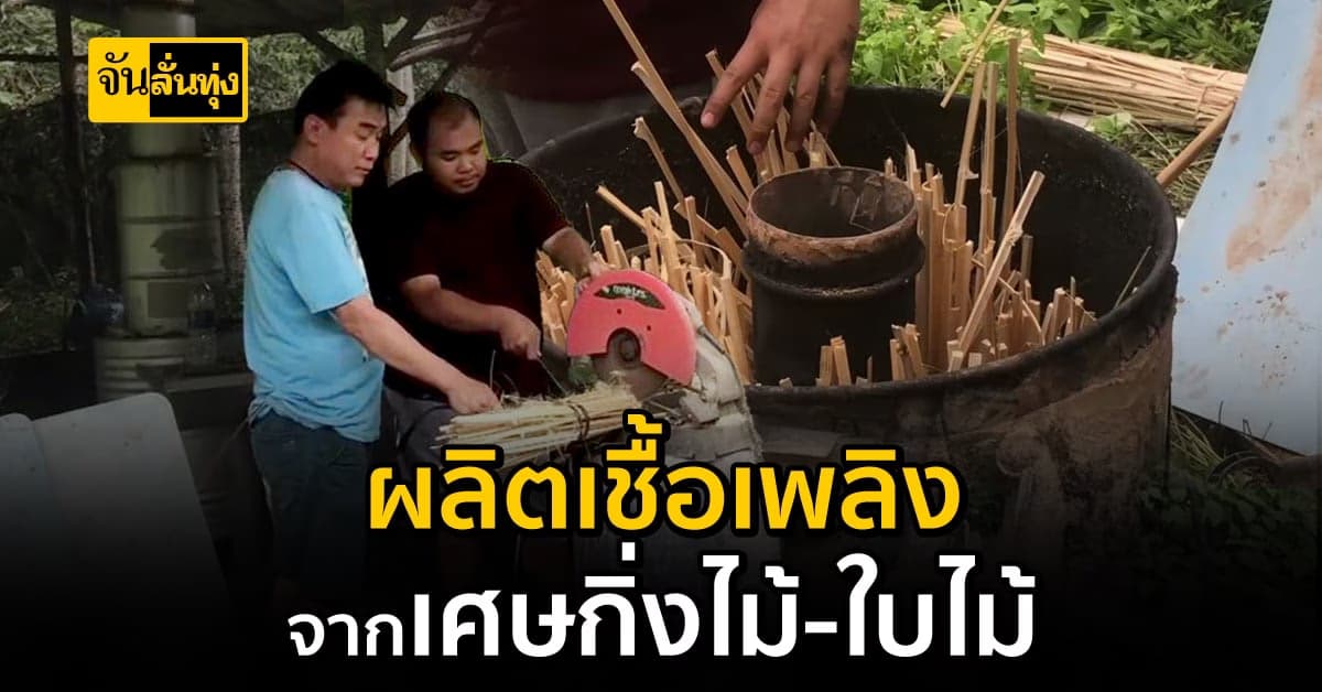 ไอเดียดี! ผลิตเชื้อเพลิง จากเศษกิ่งไม้