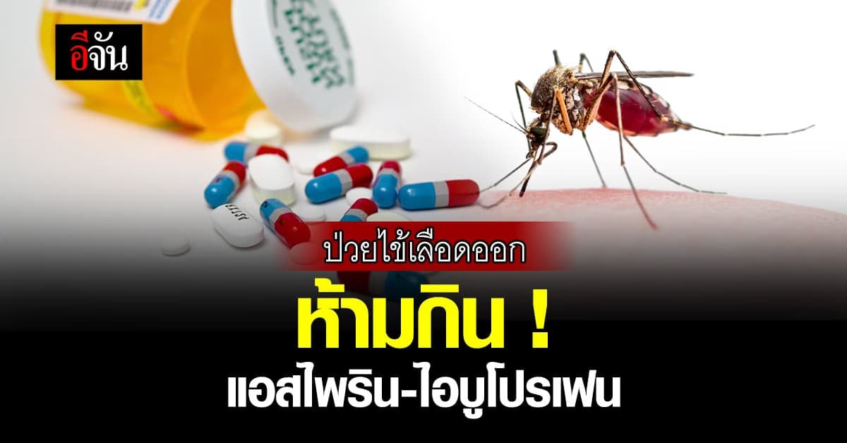 ระวังห้ามกินยา แอสไพริน – ไอบูโปรเฟน เมื่อมีไข้สูงเสี่ยงไข้เลือดออก