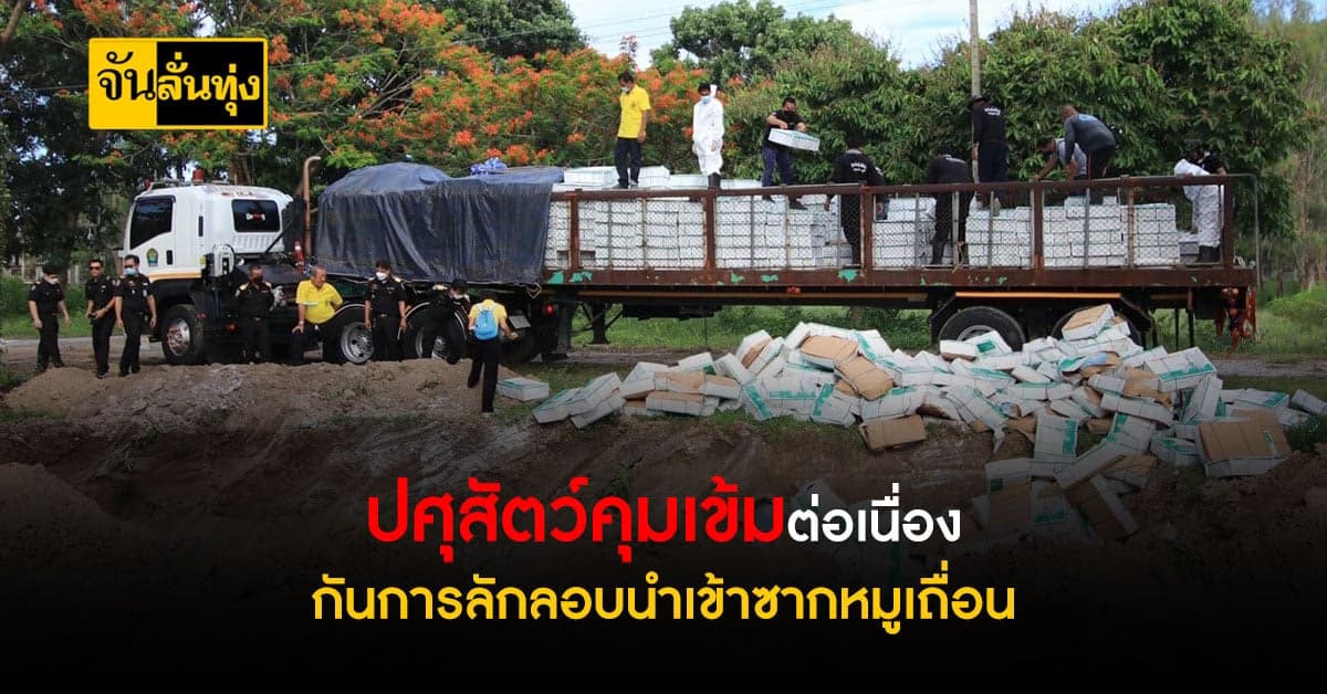 ปศุสัตว์ สกัดต่อเนื่อง การลักลอบนำเข้า ซากหมูเถื่อน