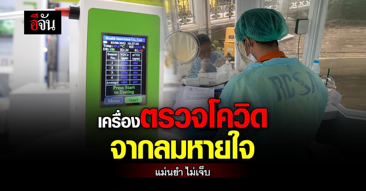 สุดเจ๋ง นักวิจัยไทย คิดค้น เครื่องตรวจโควิดจากลมหายใจ แม่นยำ ไม่เจ็บ