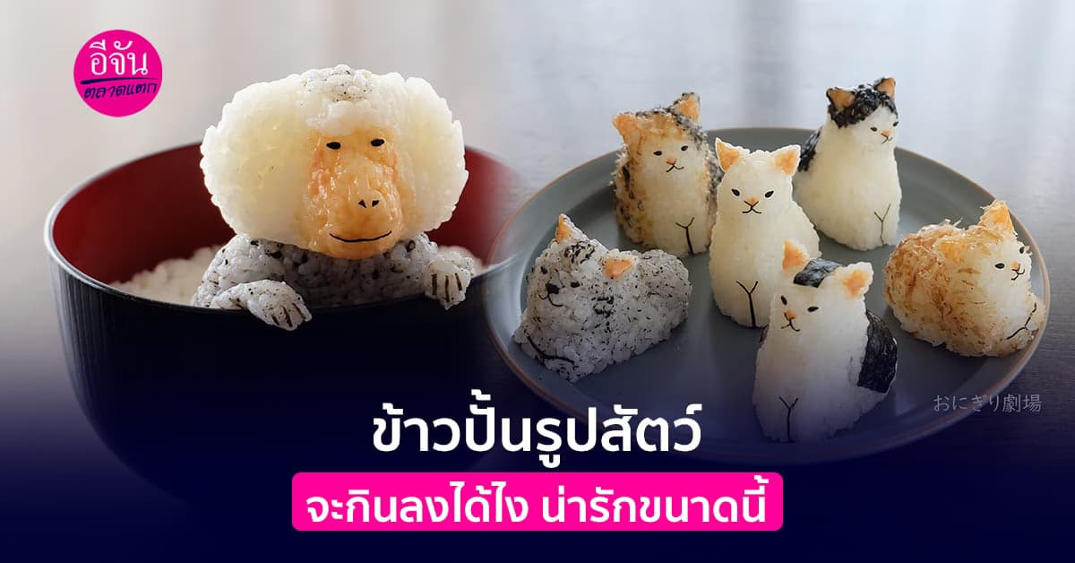 ข้าวปั้นรูปสัตว์ จะกินลงได้ไง น่ารักขนาดนี้