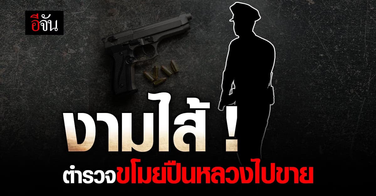 ตำรวจทำเองซะงั้น! ขโมยปืนไปขาย