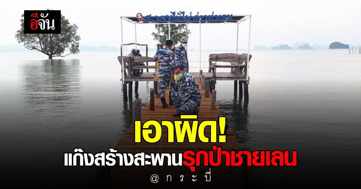 เร่งเอาผิด! ผู้ใหญ่บ้าน-นักการเมืองท้องถิ่น สร้างสะพานรุกป่าชายเลน