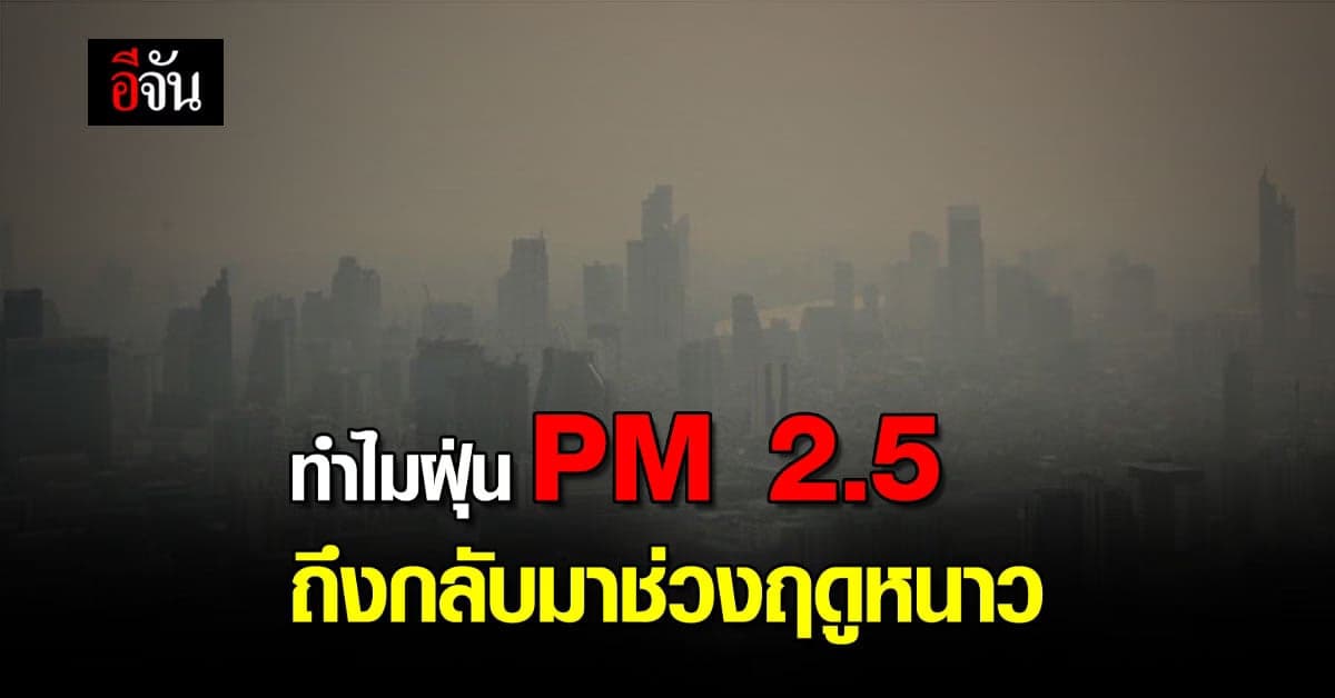 หนาวนี้ควรระวังค่า ฝุ่น PM 2.5 กลับมาพุ่งสูงอีกครั้ง