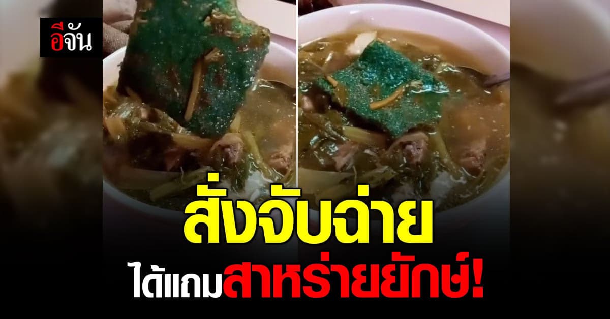 ลูกค้าซื้อต้มจับฉ่าย นึกว่าแถมสาหร่ายยักษ์ ไม่จ้ะ แม่ค้าแถมสก็อตไบร์ท