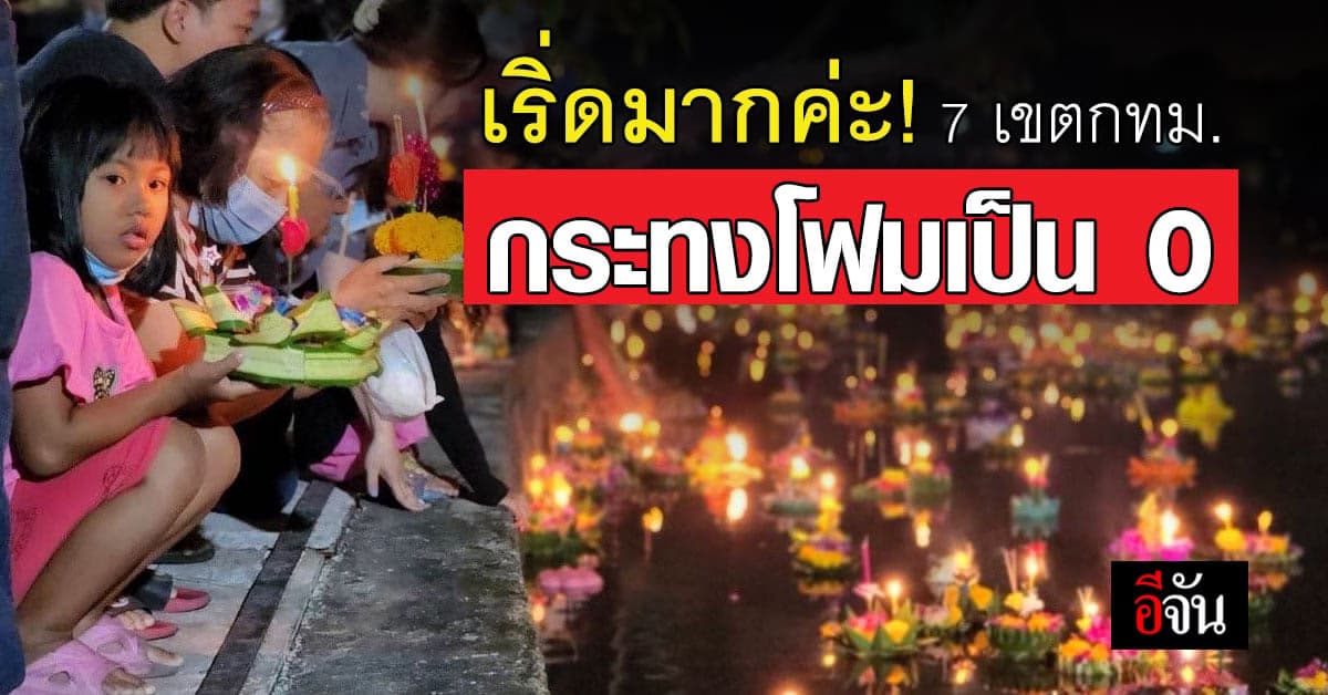 กทม. แจ้งยอด กระทงปี 65 ยอดเพิ่มขึ้น 42% พบ 7 เขต กระทงโฟมเป็น 0