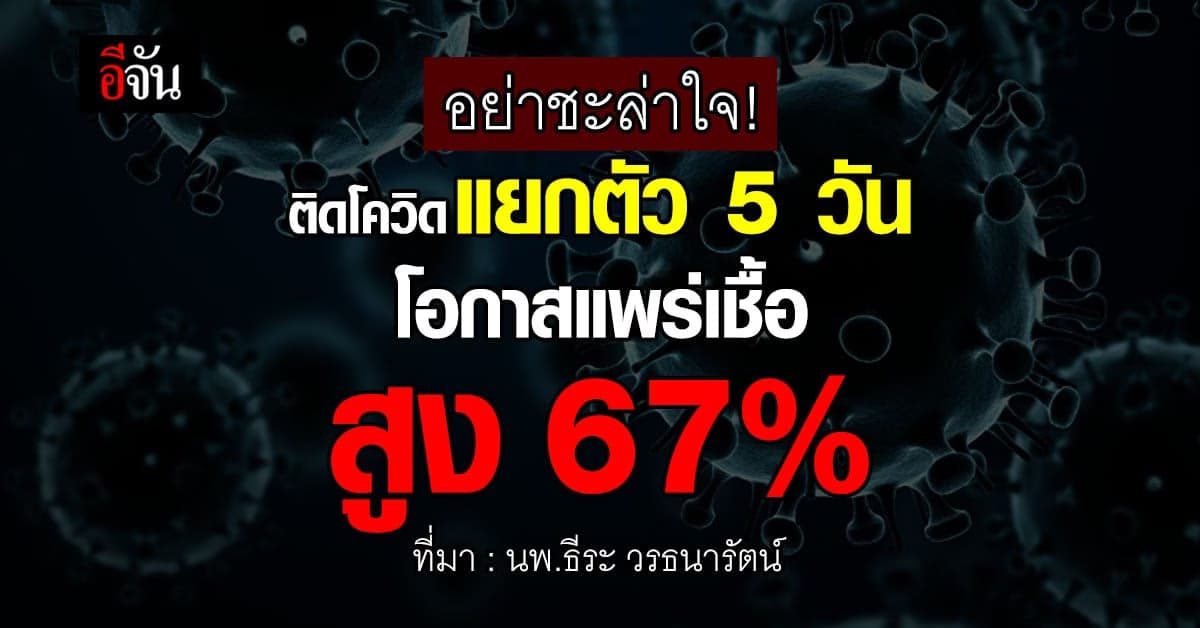 ติดเชื้อโควิดซีซั่นนี้กักตัวกี่วันปลอดภัย