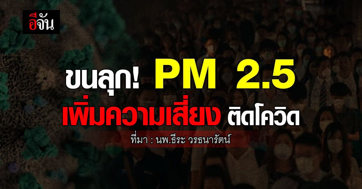 ผลวิจัย พบ PM 2.5 เพิ่มความเสี่ยงติดโควิด 66%