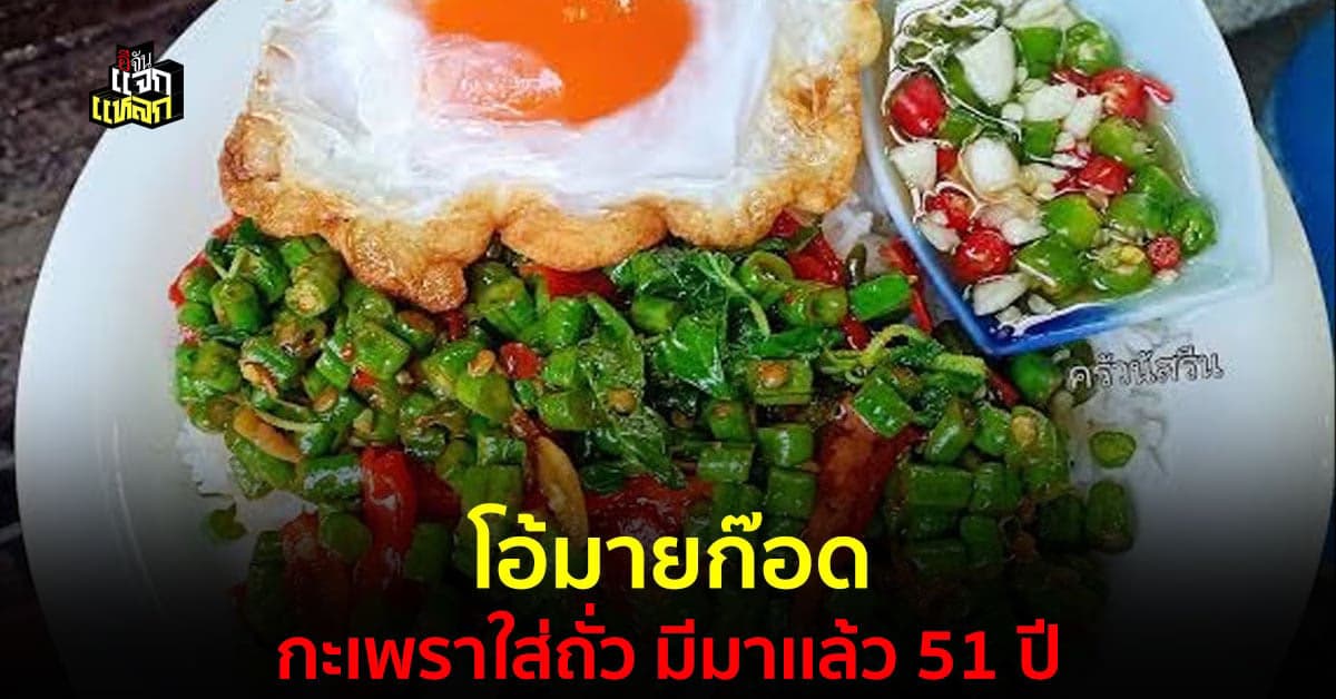 กะเพราใส่ถั่วฝักยาว ไม่ใช่คนหาทำ เเต่เขามีสูตรกันมากว่า 51 ปีเเล้ว