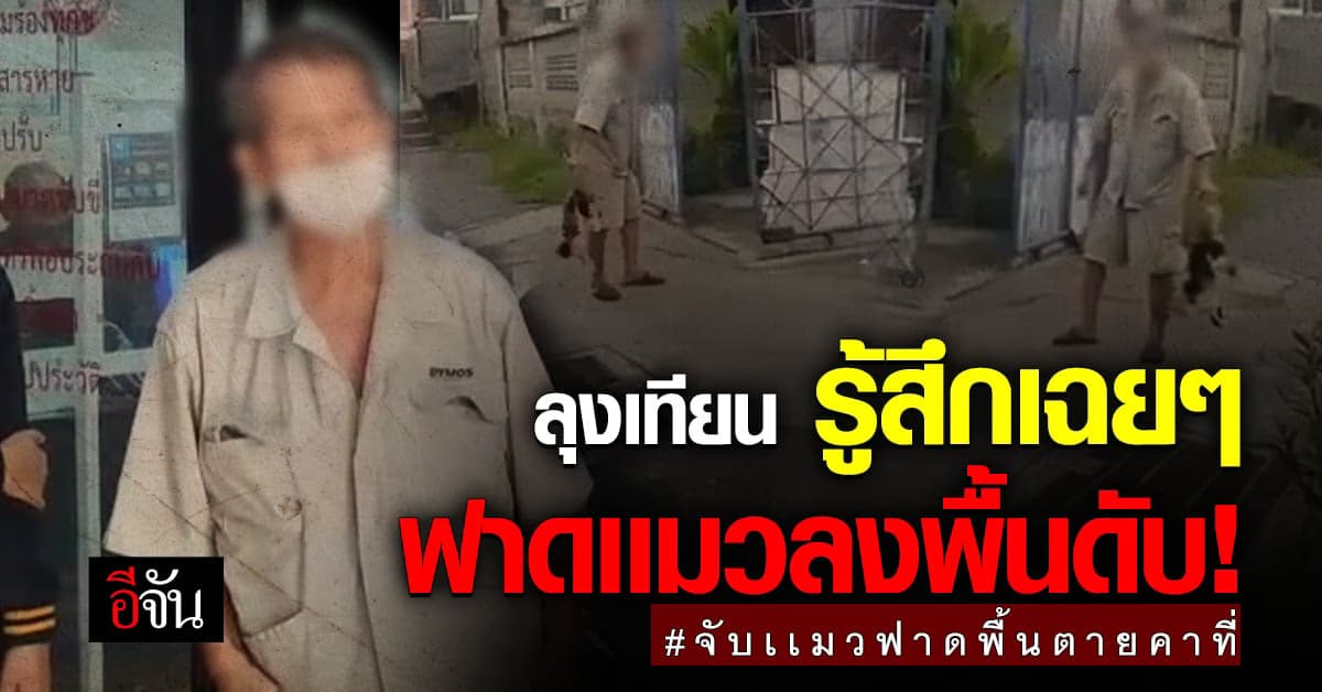 ลุงเทียนเข้ารับทราบข้อกล่าวหา หลังฟาดเเมวตายคาที่